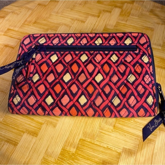 Vera Bradley Wallet Blue-Pink Zips - Picture 4 of 9